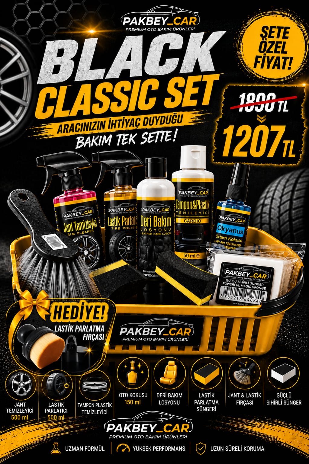 BLACK CLASSİC SET (HEDİYELİ)