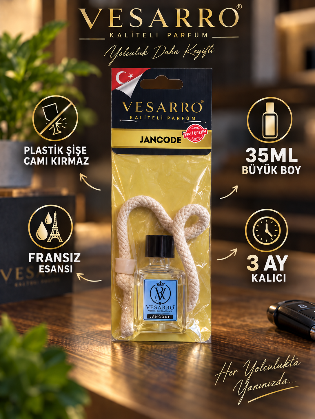 3 Ay Kalıcı 35ml Vesarro Asma Koku Jancode
