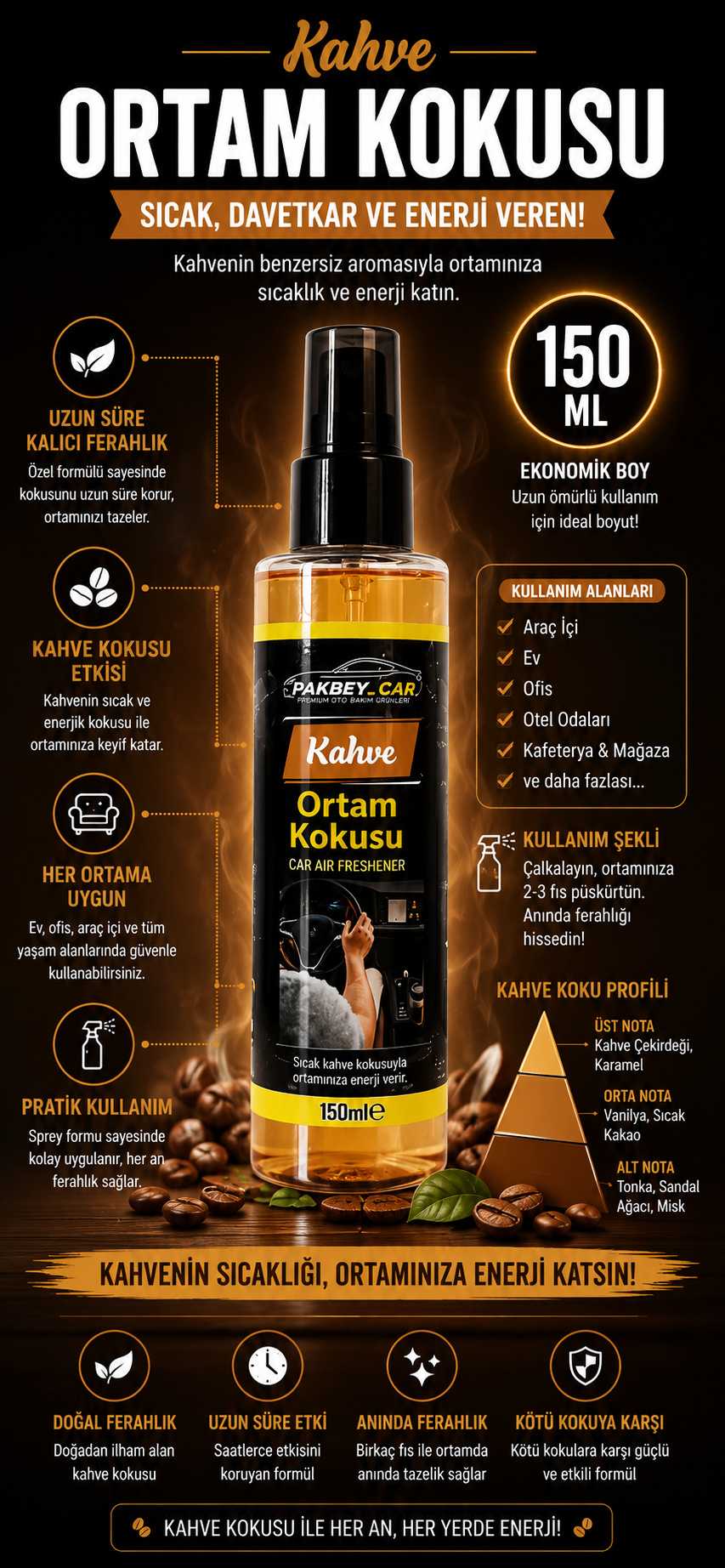 Pakbey Kahve Ortam Kokusu 150ml