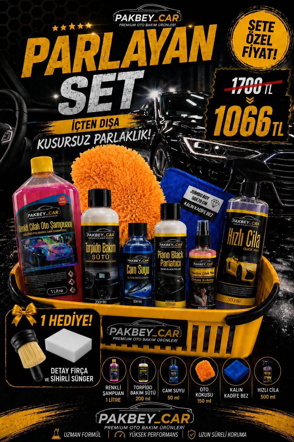 PARLAYAN SET (HEDİYELİ)