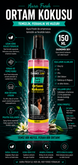 Pakbey Car Aura Fresh Ortam Kokusu 150 ml