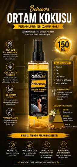 Pakbey Car Bohemsa Ortam Kokusu 150 ml