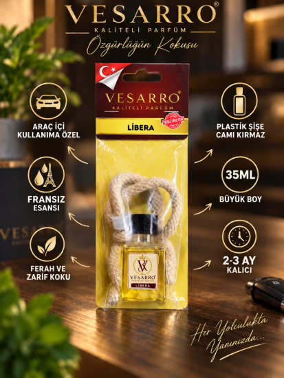 3 ay kalıcı 35ml Vesarro Asma Oto koku Libera