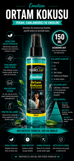 Pakbey Car Emotion Ortam Kokusu 150 ml