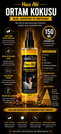 Pakbey Car Hacı Abi Ortam Kokusu 150 ml