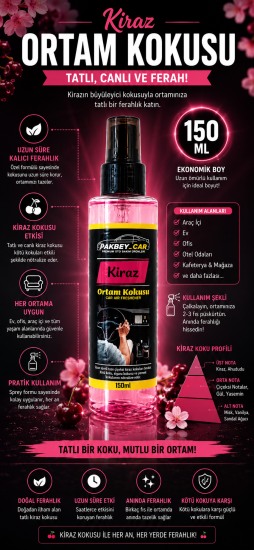 Pakbey Car Kiraz Ortam Kokusu 150 ml